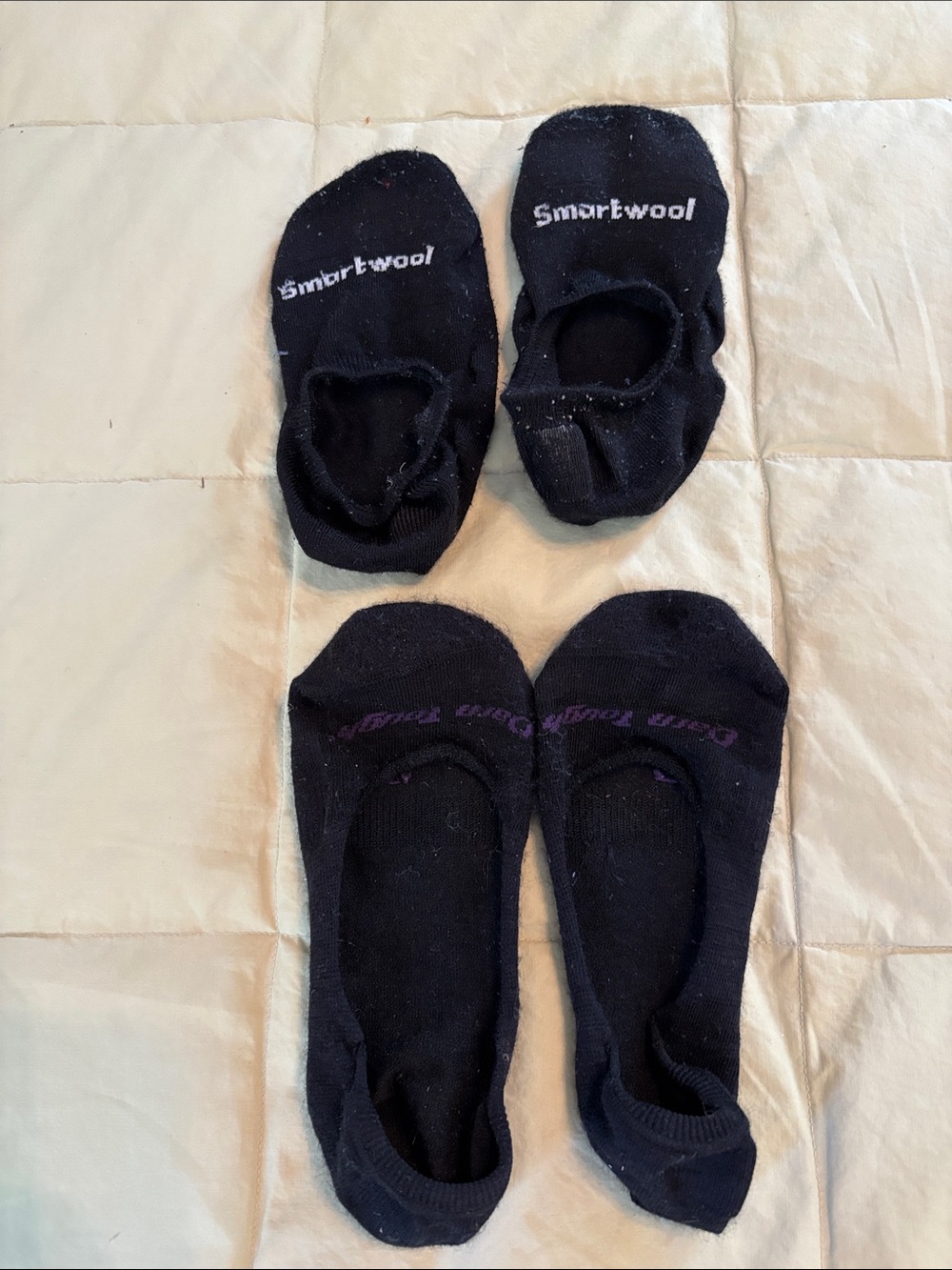 Smartwool and Darn Tough no-show socks